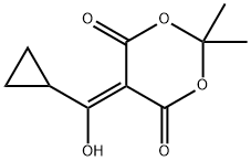 1,3-Dioxane-4,6-dione, 5-(cyclopropylhydroxymethylene)-2,2-dimethyl- Struktur