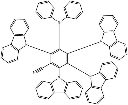 Benzonitrile, 2,3,4,5,6-penta-9H-carbazol-9-yl- Struktur