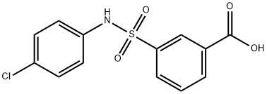 Benzoic acid, 3-[[(4-chlorophenyl)amino]sulfonyl]- Struktur