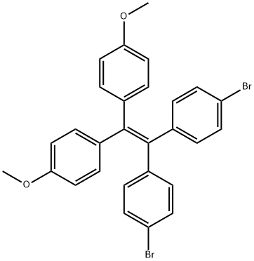 4,4'-(2,2-bis(4-bromophenyl)ethene-1,1-diyl)bis(methoxybenzene) Struktur