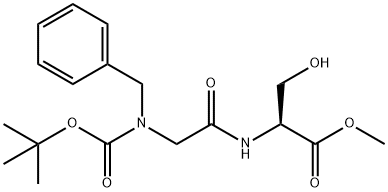 L-Serine, N-[N-[(1,1-dimethylethoxy)carbonyl]-N-(phenylmethyl)glycyl]-, methyl ester (9CI) Struktur