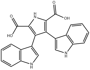 3,4-bis(1H-indol-3-yl)-1H-pyrrole-2,5-dicarboxylic acid Struktur