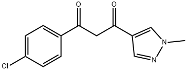 1,3-Propanedione, 1-(4-chlorophenyl)-3-(1-methyl-1H-pyrazol-4-yl)- Struktur