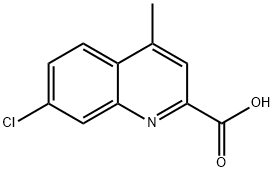 2-Quinolinecarboxylic acid, 7-chloro-4-methyl- Struktur