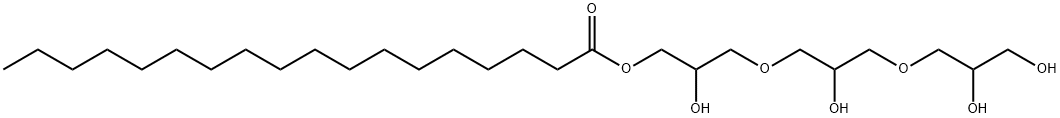 Octadecanoic acid, 3-[3-(2,3-dihydroxypropoxy)-2-hydroxypropoxy]-2-hydroxypropyl ester Struktur