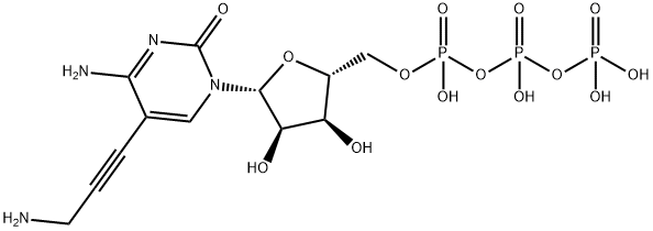 Cytidine 5'-(tetrahydrogen triphosphate), 5-(3-amino-1-propyn-1-yl)- Struktur