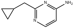 4-Pyrimidinamine, 2-(cyclopropylmethyl)- Struktur