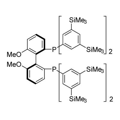 Phosphine, (6,6'-dimethoxy[1,1'-biphenyl]-2,2'-diyl)bis[bis[3,5-bis(trimethylsilyl)phenyl]-, (R)- (9CI) Struktur