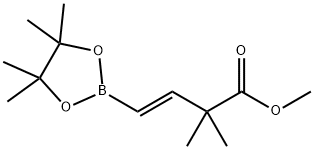 (E)-Methyl 2,2-dimethyl-4-(4,4,5,5-tetramethyl-1,3,2-dioxaborolan-2-yl)but-3-enoate Struktur