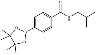 Benzamide, N-(2-methylpropyl)-4-(4,4,5,5-tetramethyl-1,3,2-dioxaborolan-2-yl)- Struktur