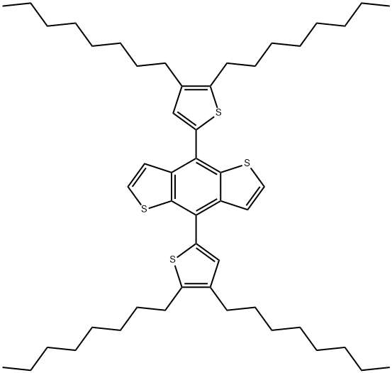 4,8-Bs(4,5-dioctylthiophen-2-yl)benzo[1,2-b:4,5-b']dithiophene Struktur