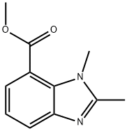 1H-Benzimidazole-7-carboxylic acid, 1,2-dimethyl-, methyl ester Struktur