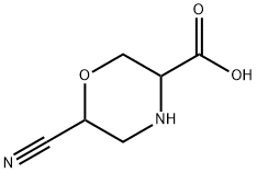 3-Morpholinecarboxylic acid, 6-cyano Struktur