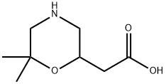 2-Morpholineaceticacid,6,6-dimethyl- Struktur