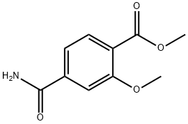 Benzoic acid, 4-(aminocarbonyl)-2-methoxy-, methyl ester Struktur