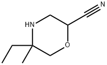 2-Morpholinecarbonitrile, 5-ethyl-5-methyl- Struktur