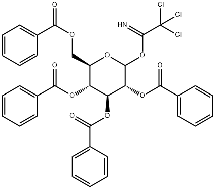 D-Glucopyranose, 2,3,4,6-tetrabenzoate 1-(2,2,2-trichloroethanimidate) Struktur