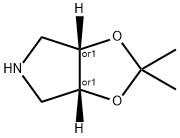 rel-(3aR,6aS)-tetrahydro-2,2-dimethyl-3aH-[1,3]dioxolo[4,5-c]pyrrole Struktur