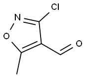 3-chloro-5-methyl-1,2-oxazole-4-carbaldehyde Struktur