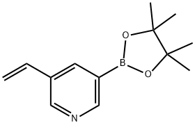 Pyridine, 3-ethenyl-5-(4,4,5,5-tetramethyl-1,3,2-dioxaborolan-2-yl)- Struktur