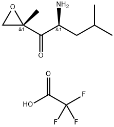 1-Pentanone, 2-aMino-4-Methyl-1-[(2S)-2-Methyl-2-oxiranyl]-, (2S)-, 2,2,2-trifluoroacetate (1:1) Struktur