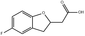 2-(5-fluoro-2,3-dihydro-1-benzofuran-2-yl)acetic acid Struktur