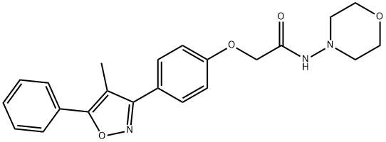 Acetamide, 2-[4-(4-methyl-5-phenyl-3-isoxazolyl)phenoxy]-N-4-morpholinyl- Struktur