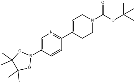 tert-butyl 4-[5-(4,4,5,5-tetramethyl-1,3,2-dioxaborolan-2-yl)-2-pyridyl]-3,6-dihydro-2H-pyridine-1-carboxylate Struktur