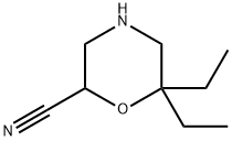 2-Morpholinecarbonitrile,6,6-diethyl- Struktur