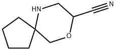 9-Oxa-6-azaspiro[4.5]decane-8-carbonitrile Struktur