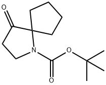 1-Azaspiro[4.4]nonane-1-carboxylic acid, 4-oxo-, 1,1-dimethylethyl ester Struktur