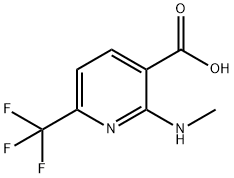 3-Pyridinecarboxylic acid, 2-(methylamino)-6-(trifluoromethyl)- Struktur