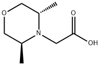 4-Morpholineacetic acid, 3,5-dimethyl-, (3S,5S)- Struktur