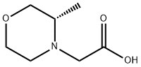 4-Morpholineacetic acid, 3-methyl-, (3S)- Struktur