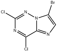 7-bromo-2,4-dichloroimidazo[2,1-f][1,2,4]triazine Struktur