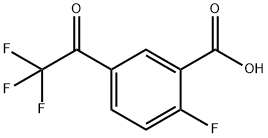 2-fluoro-5-(trifluoroacetyl)benzoic acid Struktur