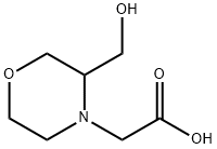 4-Morpholineacetic acid, 3-(hydroxymethyl)- Struktur