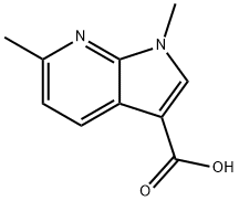 1H-Pyrrolo[2,3-b]pyridine-3-carboxylic acid, 1,6-dimethyl- Struktur