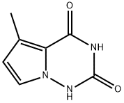 Pyrrolo[2,1-f][1,2,4]triazine-2,4(1H,3H)-dione, 5-methyl- Struktur