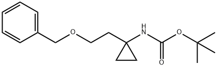 tert-butyl (1-(2-(benzyloxy)ethyl)cyclopropyl)carbamate Struktur