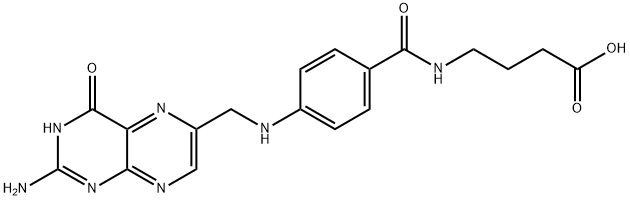 N-4-[(2-amido-4-oxo-1,4-dihydro-6-terene)methylamino]benzoyl-4-Aminobutyric acid Struktur