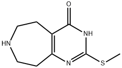 2-(methylsulfanyl)-1H,4H,5H,6H,7H,8H,9H-pyrimido[4,5-d]azepin-4-one Struktur