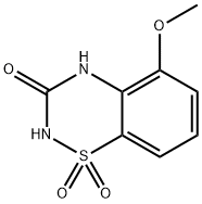 2H-1,2,4-Benzothiadiazin-3(4H)-one, 5-methoxy-, 1,1-dioxide Struktur