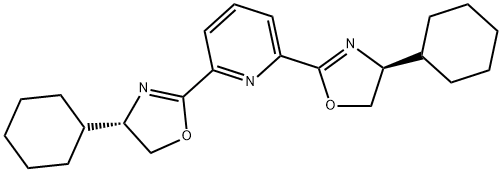 Pyridine, 2,6-bis[(4S)-4-cyclohexyl-4,5-dihydro-2-oxazolyl]- Struktur