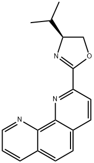 1,10-Phenanthroline, 2-[(4S)-4,5-dihydro-4-(1-methylethyl)-2-oxazolyl]- Struktur