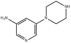 3-Pyridinamine, 5-(1-piperazinyl)- Structure