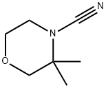 4-Morpholinecarbonitrile, 3,3-dimethyl- Struktur