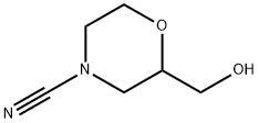 4-Morpholinecarbonitrile, 2-(hydroxymethyl)- Struktur