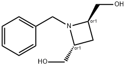 2,4-Azetidinedimethanol, 1-(phenylmethyl)-, (2R,4R)-rel- Struktur