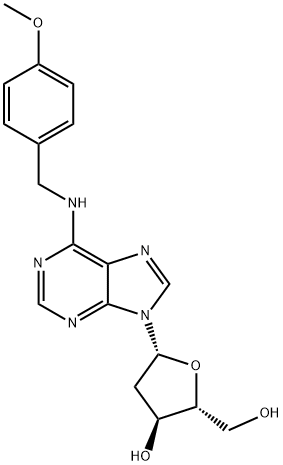 2'-Deoxy-N6-(4-methoxybenzyl)adenosine Struktur